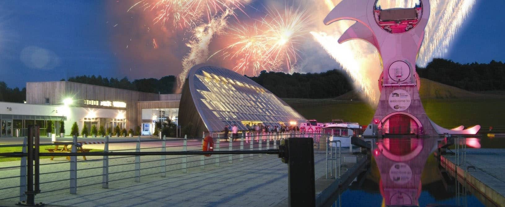 The Falkirk Wheel reconnects the Forth & Clyde and Union canals between Glasgow and Edinburgh