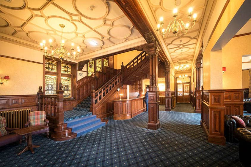 The foyer at the Highland hotel