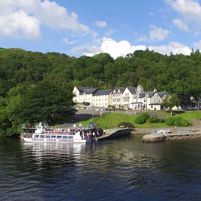 Cruise and dock at Inversnaid pier enjoy the views at this loch side hotel