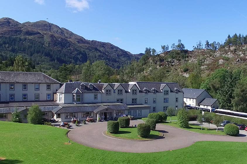 The Loch Achray Hotel front entrance