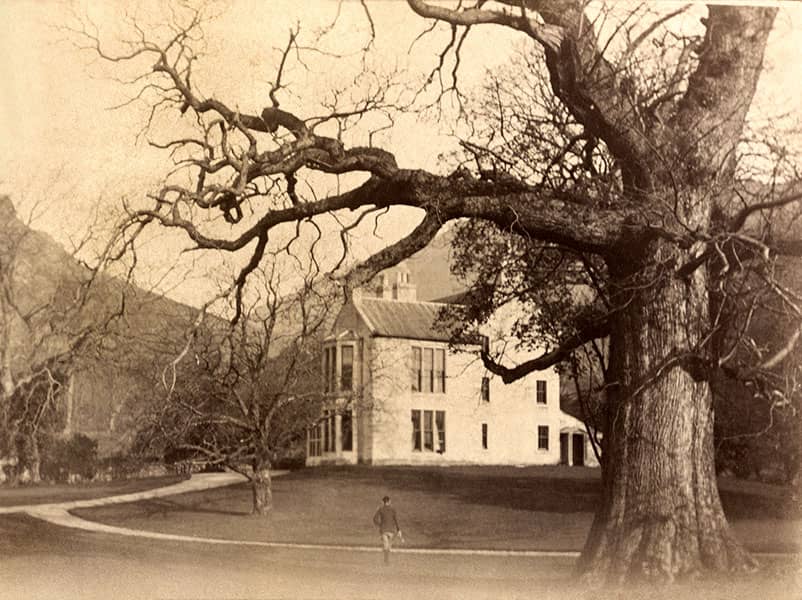 Vintage photograph of the ardgartan Hotel when it was known as the Ardgartan House.