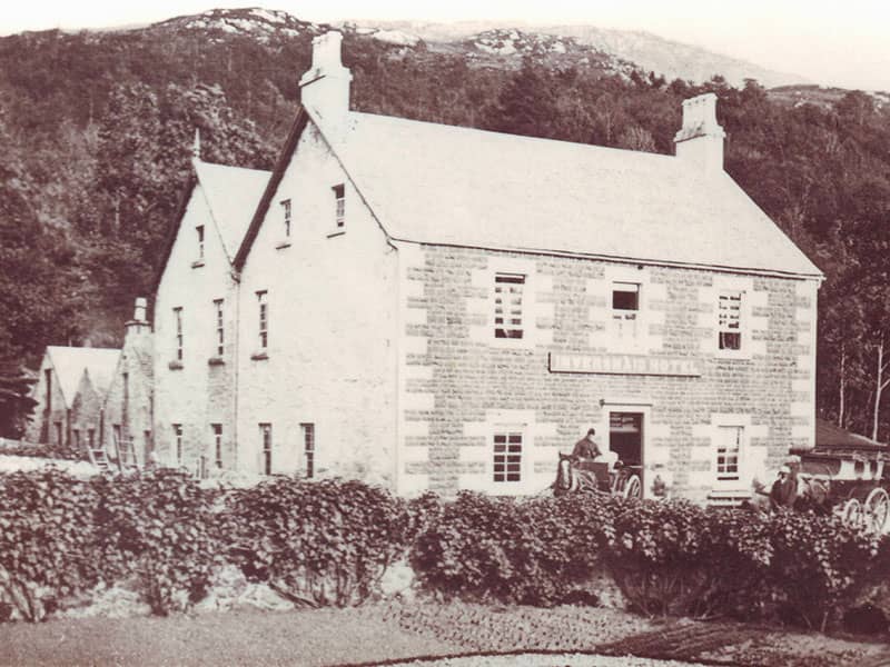 Photograph of the Inversnaid hotel when it was used as the Duke's hunting lodge.