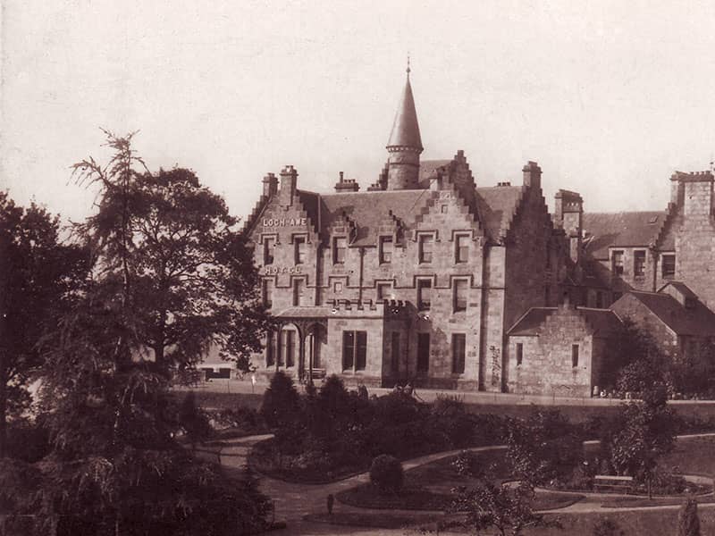 An old photograph of the Loch Awe Station