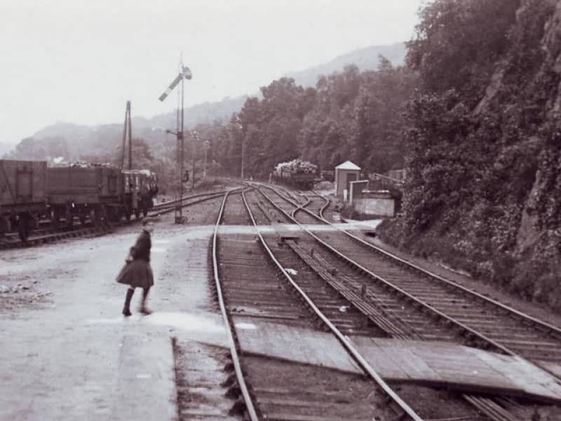 An old photograph of the Loch Awe Station