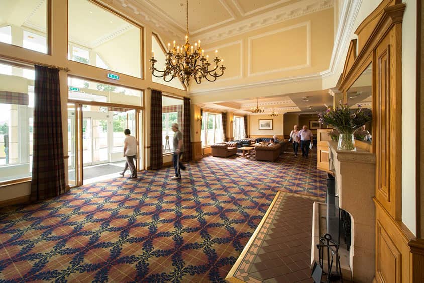 The foyer at the Highland hotel